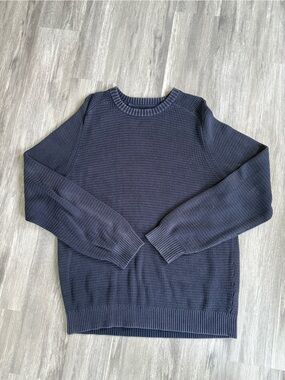 L.L. Bean Navy Ribbed Crew Sweater